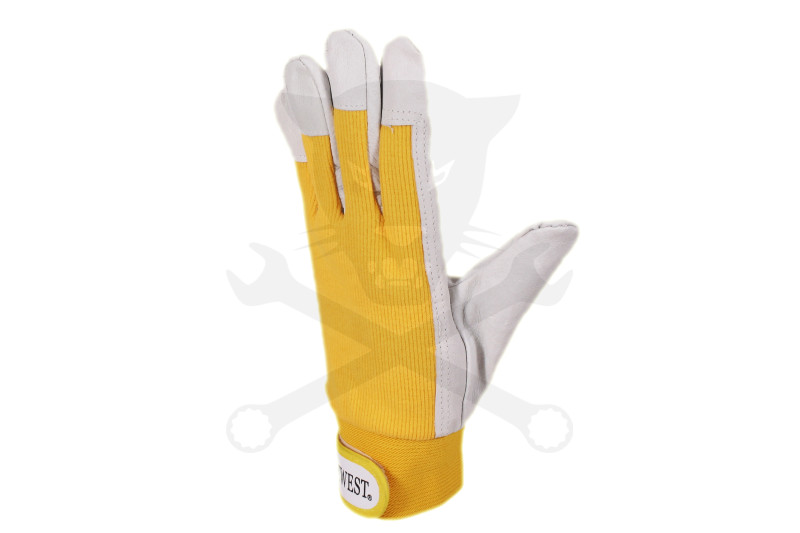 Kesztyű Premium sertésbőr Work 09-es L Sárga