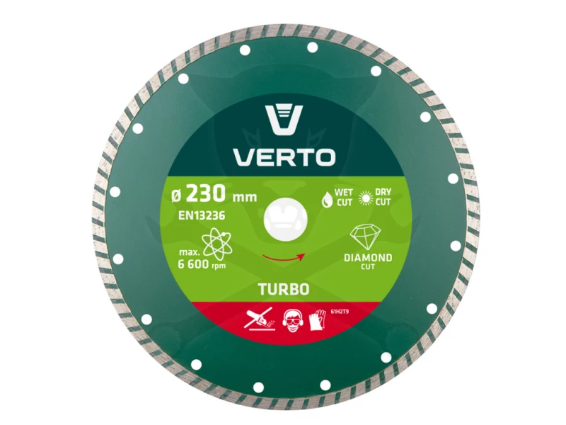 Vágókorong, gyémánt 230x22.2 mm TURBO - Verto