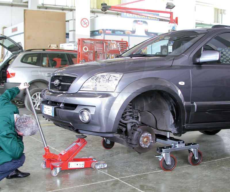 Gépkocsimozgató segédkeret extra erős kivitelben - fékezhető -AT18-