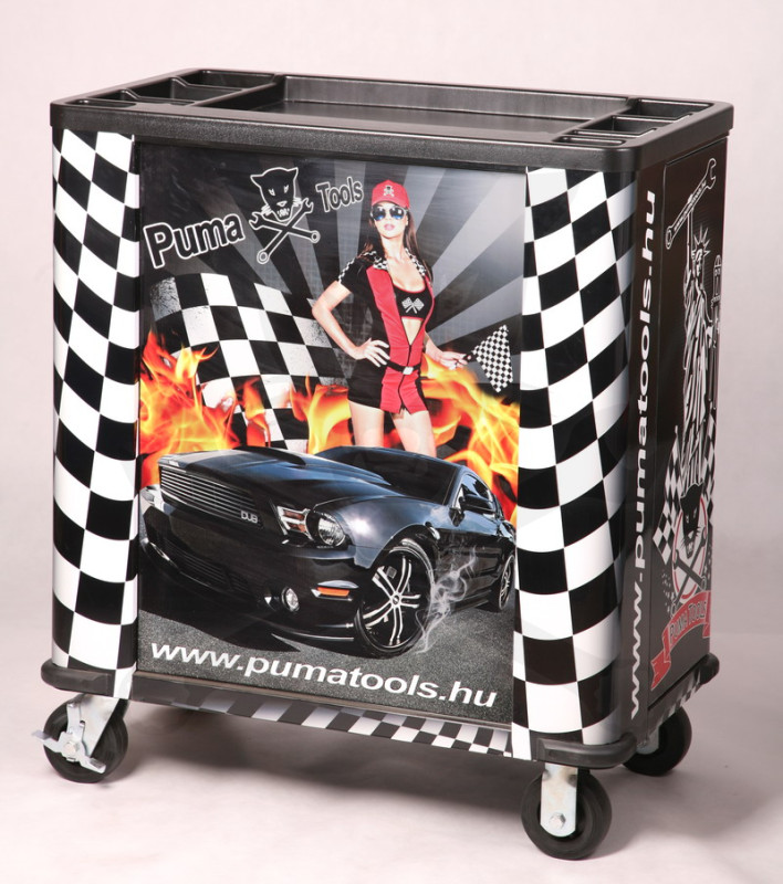 Szerszámos kocsi 7 fiókos + 2 oldalt nyitható EGYEDI design