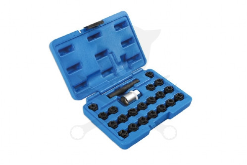 Kerékör kulcs készlet VW gyári kerékőrökhöz -lóhere minta- 22 db-os