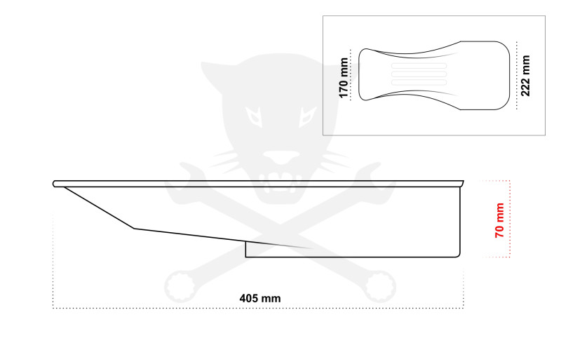 Olajleeresztő tálca 2,68 literes - motorkerékpáros