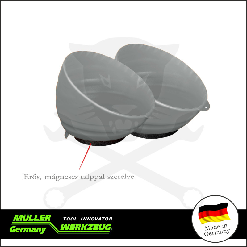 Mágneses tálca műanyag szürke 1 db - MÜLLER