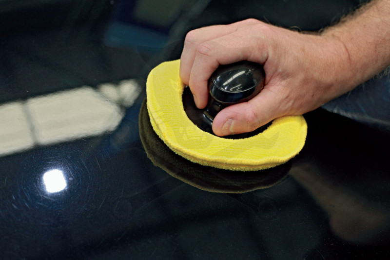 Polírozó készlet kézi 3 db 125 mm-es polírfej +1 db tépőzáras marokfogó