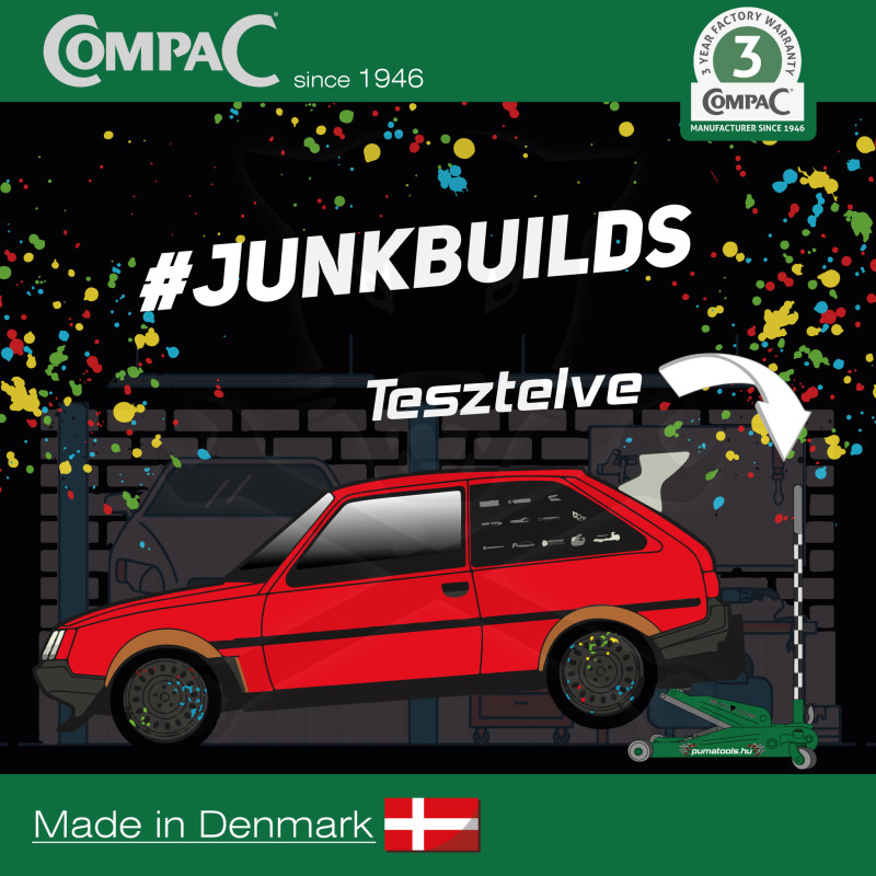 Emelő padló 2 T krokodil - alacsony 80 - 500 mm - Compac BF22