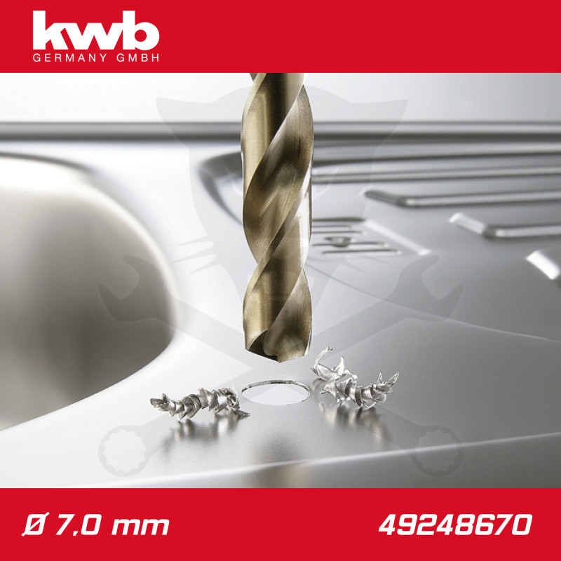 Csigafúró 7,0 mm HSS-G Co5 DIN 338 Twist, profi - KWB