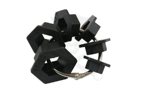 Dugókulcs fejekhez műanyag betét 6 db-os készlet króm csavarokhoz