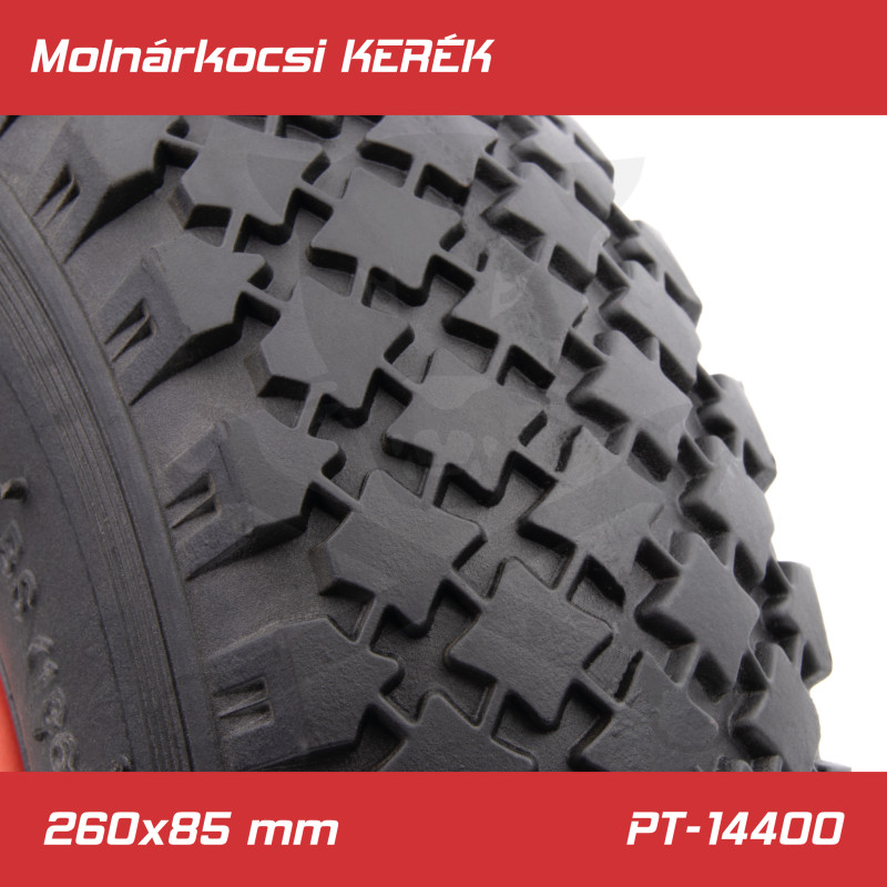 Molnárkocsi KERÉK műa.felnis csapágyas - gumitömlős 3.00-4 / 260x85mm