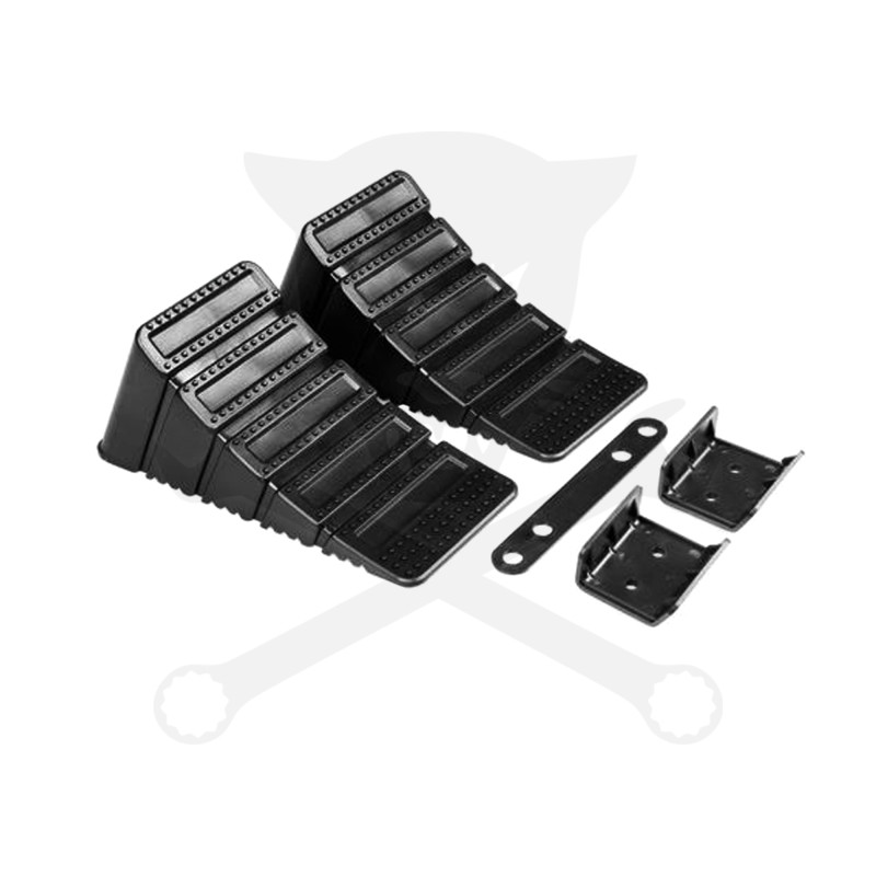 Kerék ék - támasztó ék - rögzíthető műanyag fekete 1 pár készlet