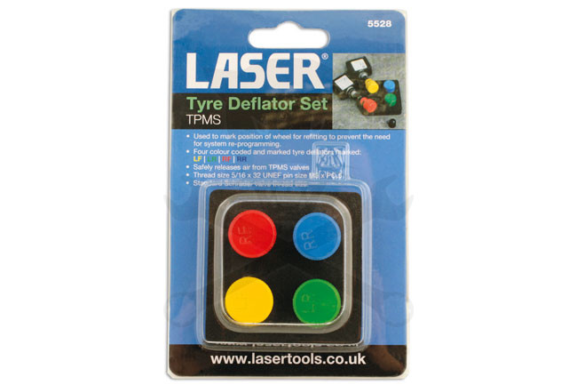 Szelep (TPMS) leengedő és TPMS szelep megjelölő 4 db-os készlet