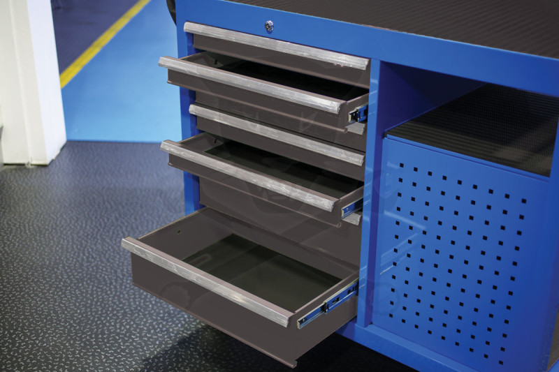 Szerszámos kocsi 10 fiókos - extra nagy - több oldal, rekesz