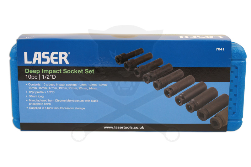 Légkulcsfej készlet 1/2" 10-24 mm metrikus hosszú 12 l. 10 db-os - TS20