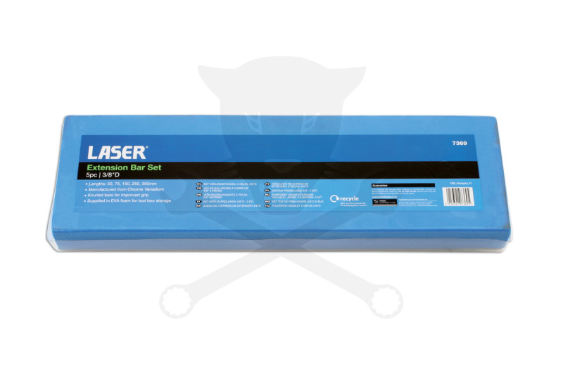 Toldószár készlet 3/8" - 5 db-os 50-75-150-250-350 mm - Tálcás