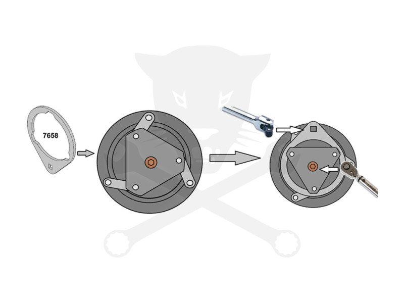 Klímakompresszor-szíjtárcsa ellentartó - Ford OEM 412-134