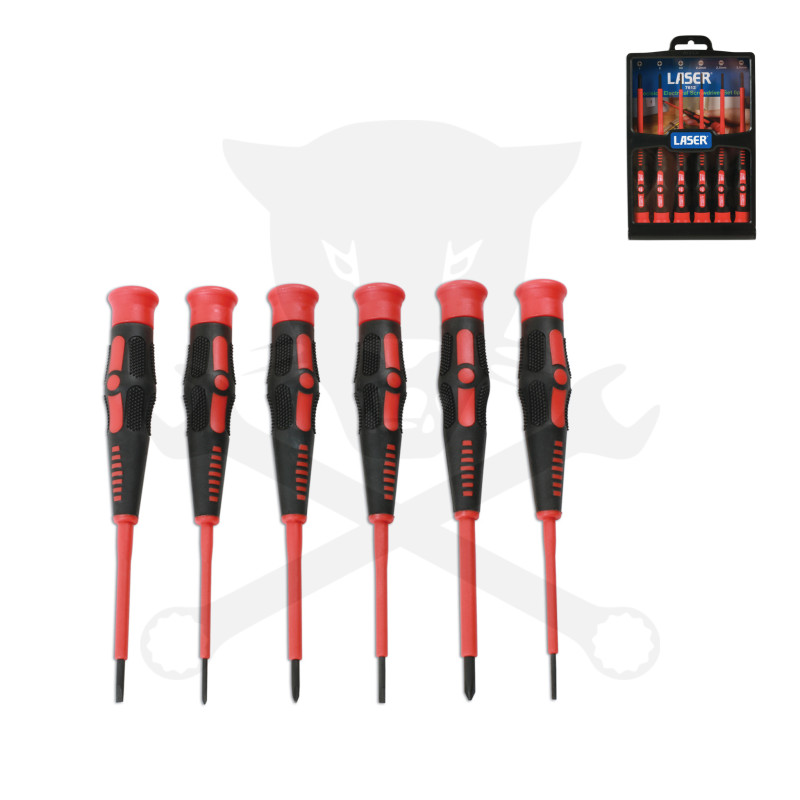 Csavarhúzó készlet Phillips, Lapos precíziós 1000V AC , 1500V DC 6 db-os