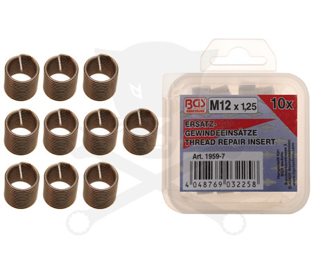 Menetjavító betét készlet M12x1,25 - 10 db-os BGS