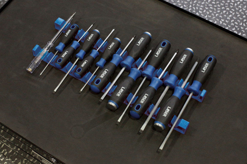 Szerszámtartó -szerszámkocsi fiókba- csavarhúzórendező 14 db-os