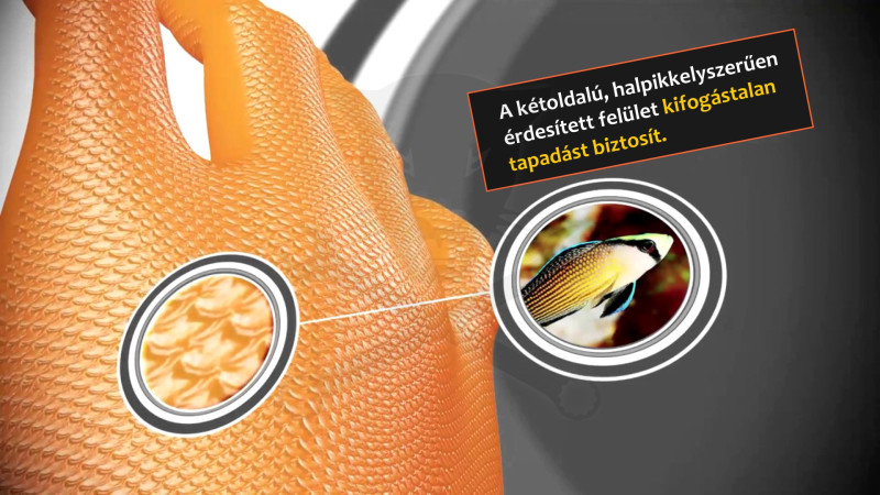 Kesztyű Grippaz 100% Nitril 11/XXL - dobozos 50 db-os - NARANCS BF22