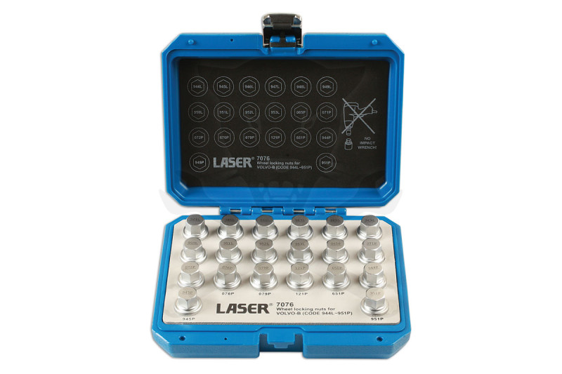 Kerékőr kulcs készlet Volvo gyári kerékőrhöz 20 db "B" Code 944L-951P