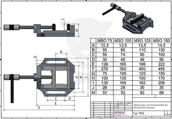 Gépsatu fúrógéphez Quantum 125 x 110 mm MSO-125 (3000125)