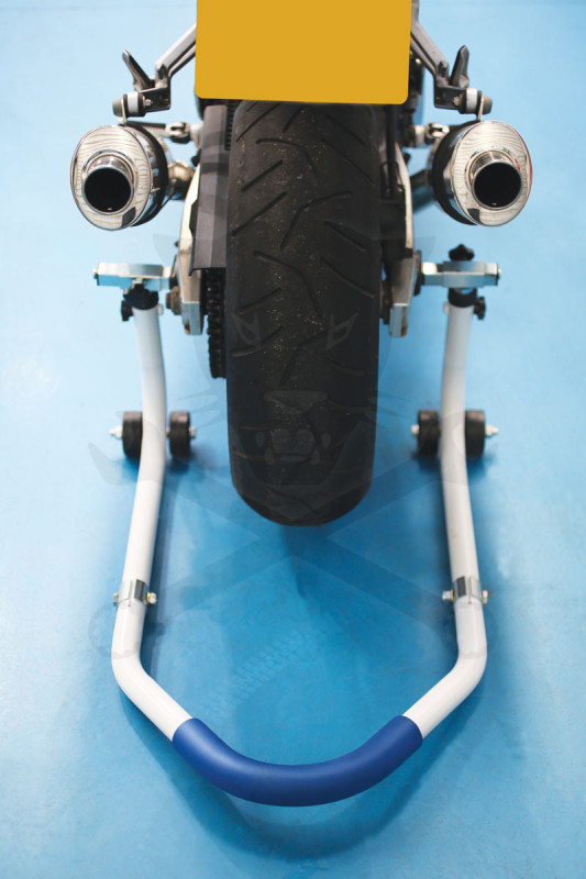 Motorkerékpár alátámasztó 2:1-ben első+hátsó 200 kg-os teherbírás