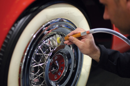 Levegős polírozó és fej készlet- 29 db-os Powertec