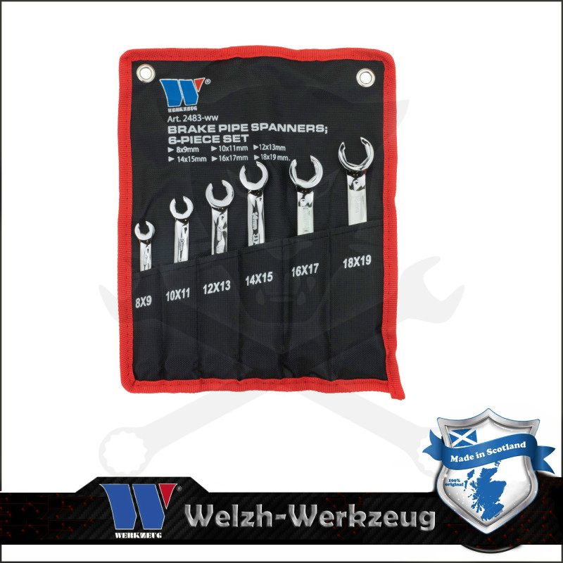 Fékcsőkulcs készlet 6 db-os 8-19 mm Welzh