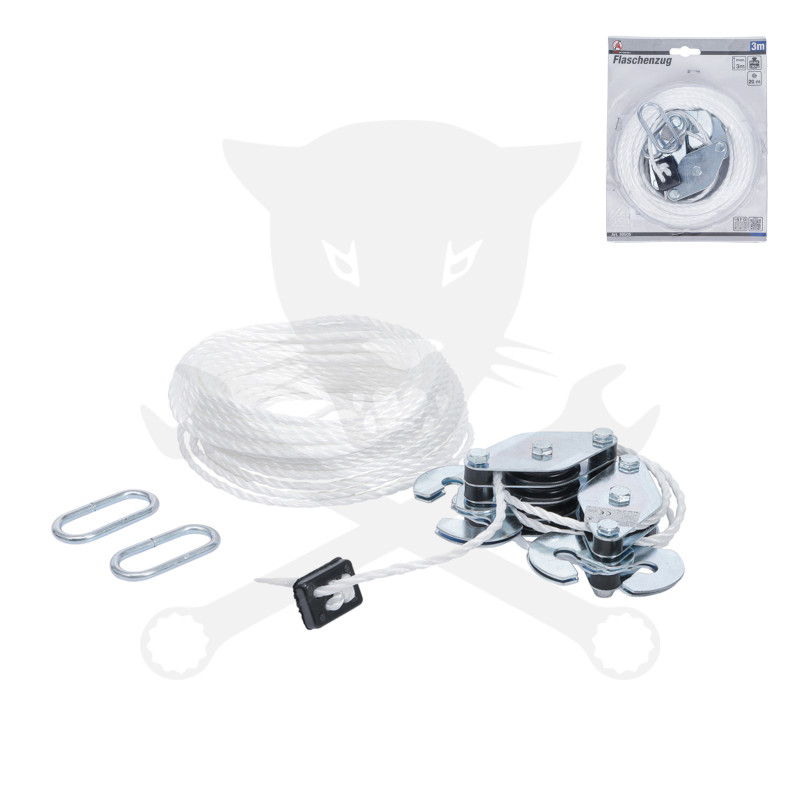 Csörlő kézi köteles 20x4 mm 180 kg BGS