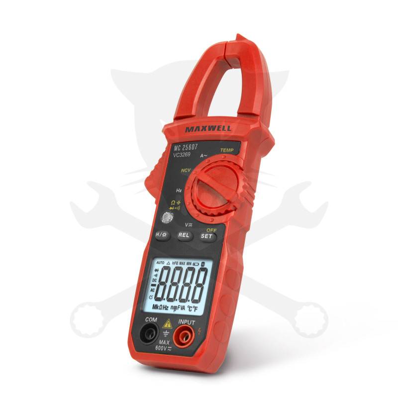 Multimeter, lakatfogós AC/DC 600V / 400A - Maxwell