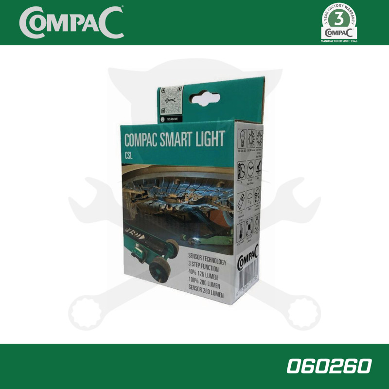 Szerelőlámpa - Krokodilhoz akkus USB okos LED lámpa+szenzor COMPAC CSL