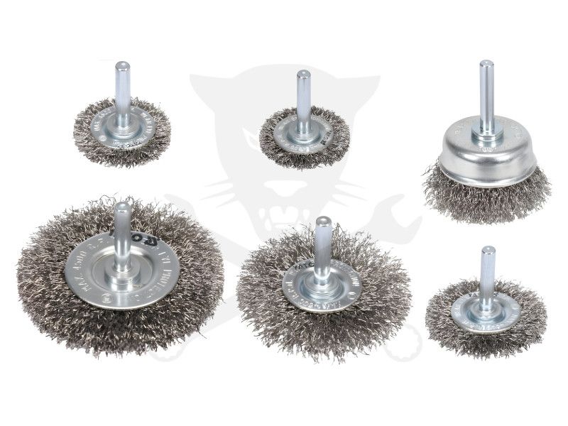 Drótkorong csapos körkefe 37-75 mm-es acél szálak réz bevonat 6 db-os