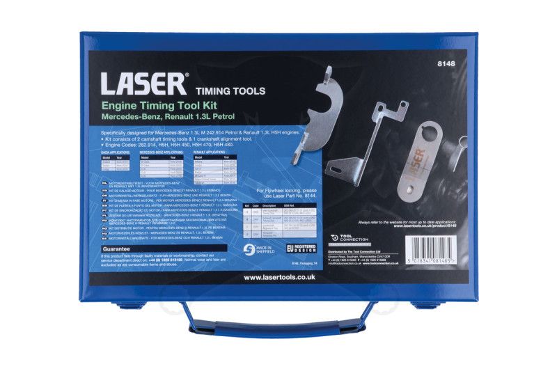 Vezérlésrögzítő készlet Mercedes Benz, Renault 1.3 L - Laser Tools