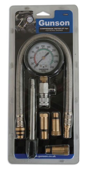 Kompressziómérő benzines univerzális 6 db-os készlet - Gunson