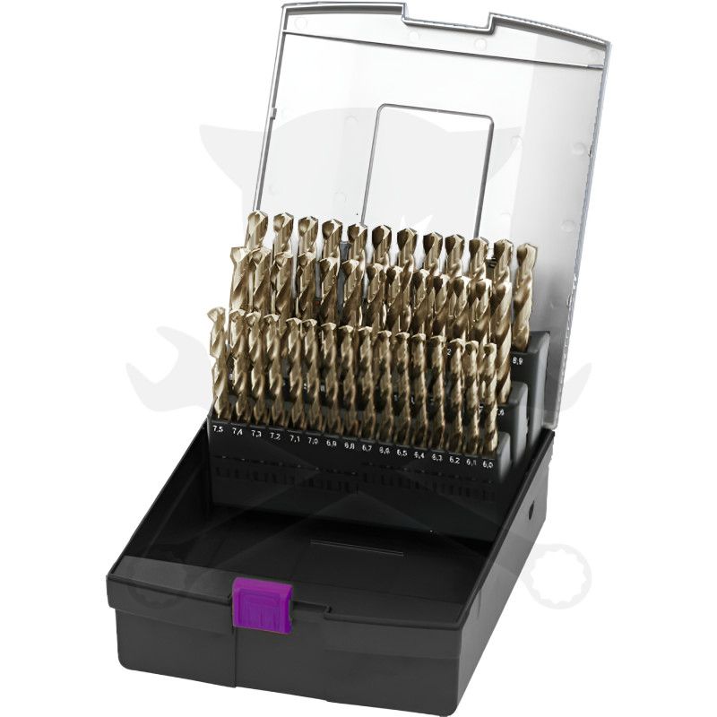 Csigafúró készlet HSS Co5 Kobalt bevonatú 41 db-os 6.0-10.0 mm - Optimum