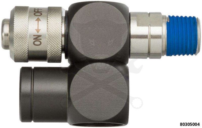 Levegő csatlakozó adapter-forgós, szabályzós 2x360-fok 1/4"KM Pichler