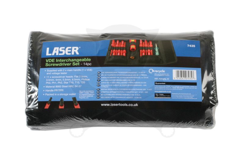 Szigetelt VDE 1000 V-os cserélhető pengéjű 11:1-ben csavarhúzó készlet