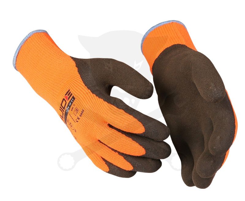 Kesztyű - szerelőkesztyű - Latex TÉLI narancs 10-es XL - Guide 158