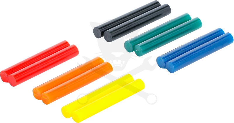 Ragasztórúd (ragasztópatron) 7.5 mm x 50 mm 12 db-os SZÍNES - BGS