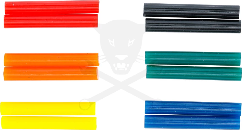 Ragasztórúd (ragasztópatron) 7.5 mm x 50 mm 12 db-os SZÍNES - BGS