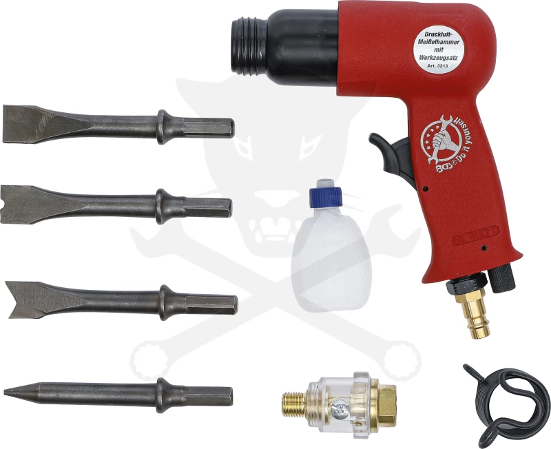 Levegős vésőgép készlet 8 db-os - hatlapú befogás - Kraftman