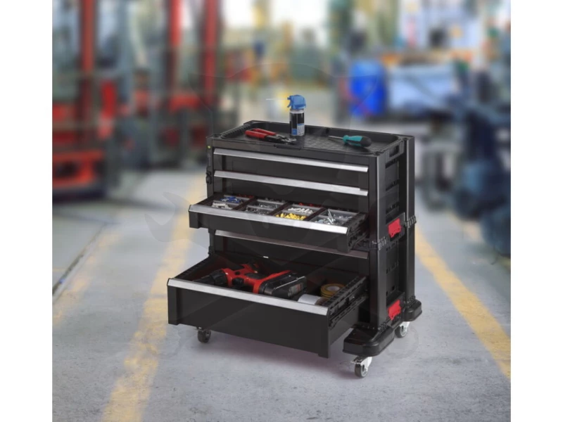 Szerszámos láda - tárolórendszer 2 az 1-ben 5 fiókos - ToolChest - KETER