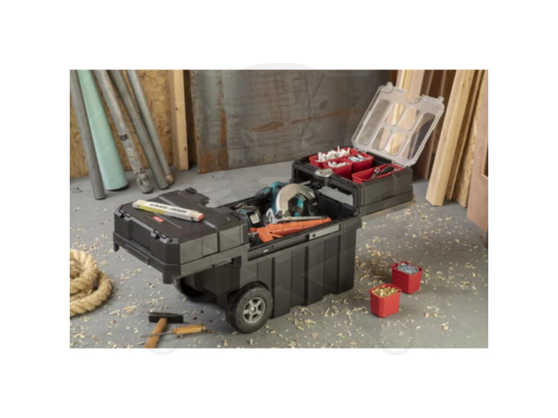 Szerszámos láda - gurulós szortimenterrel 616x378x415 mm - Masterloader