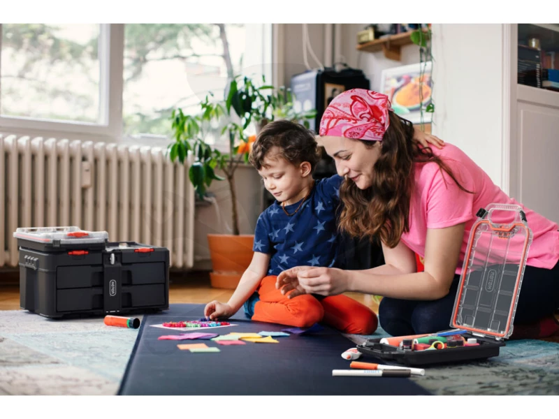 Szerszámos láda - szortimenter 481x332x233 mm 2 fiókos - Stack'N'Roll