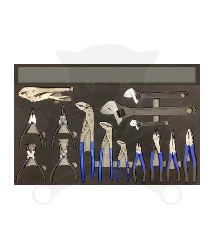 Szerszámkészlet, tálcás 15 db-os - USA SERIES - SP Tools