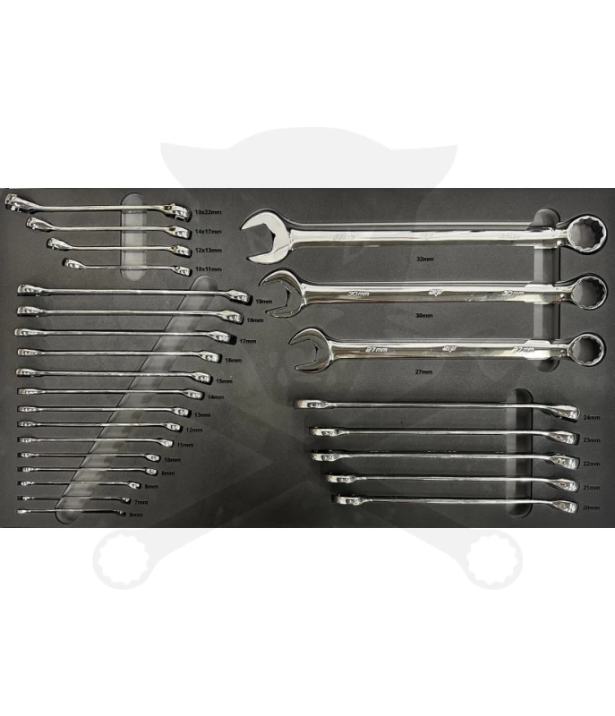 Tálcás SP Tools "XL" Csillag-villáskulcs készlet 26db-os - QUAD DRIVE