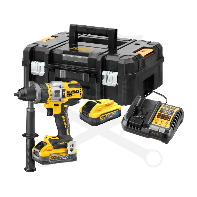 Ütvefúró-csavarbehajtó, akkus 18V 2db 5.0Ah 126/67 Nm - DeWalt