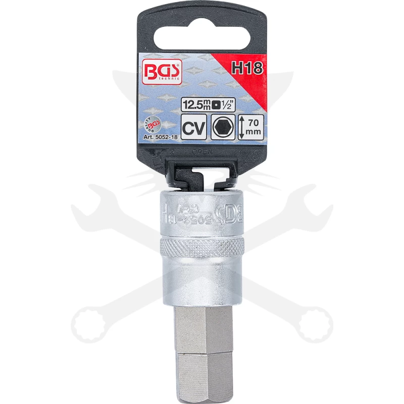 Rátűzőkulcs - crowa+bit 1/2" imbusz 18 x 70 mm BGS