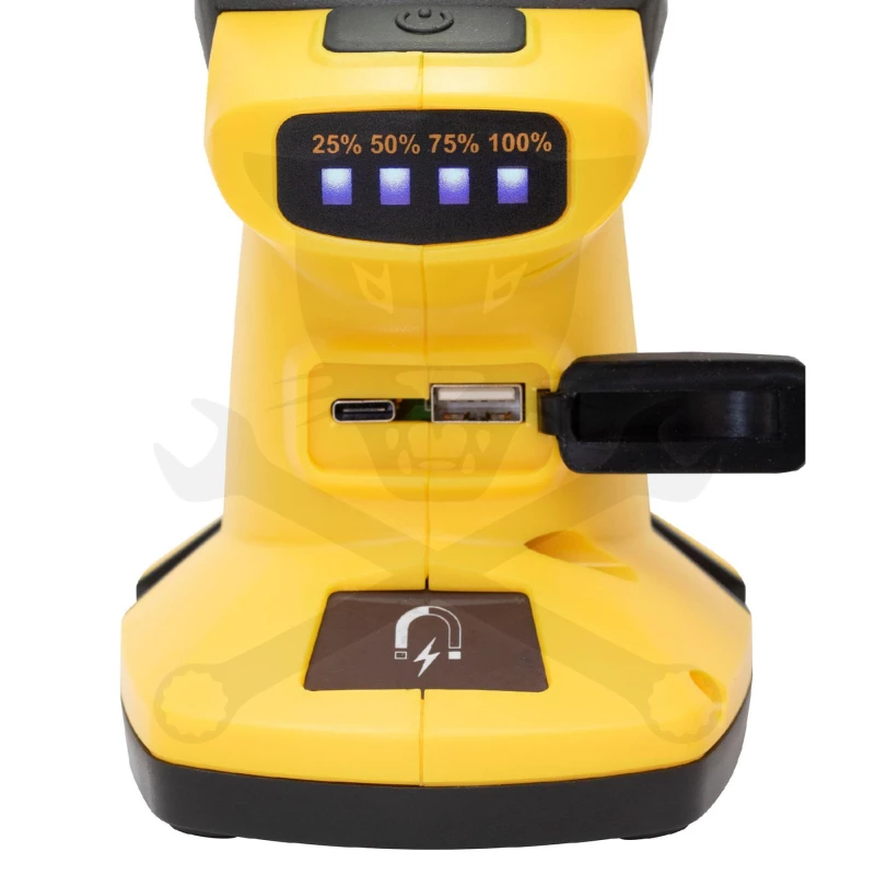 Szerelőlámpa - LED COB 3300 lm - 30W IP44 - akkus Sárga