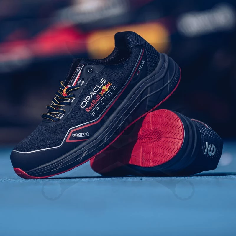 Munkavédelmi cipő SPARCO - Impulse Red Bull S1PS ESD Kék-Piros 38
