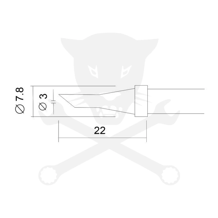 Forrasztópákához páka fej 2 db-os készlet 0,3 mm-es